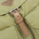 PRADA Backpack Nylon Khaki Silver Auth 178638-17