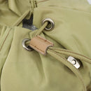 PRADA Backpack Nylon Khaki Silver Auth 178638-19