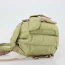 PRADA Backpack Nylon Khaki Silver Auth 178638-5