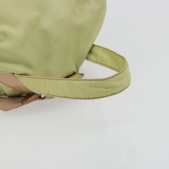 PRADA Backpack Nylon Khaki Silver Auth 178638