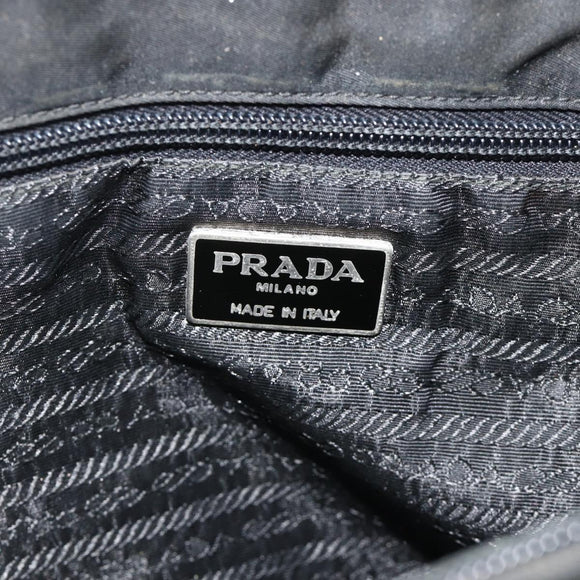 PRADA Handtasche Nylon Schwarz Silber Original 178639