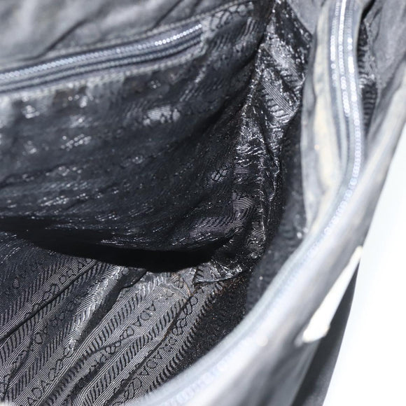 PRADA Handtasche Nylon Schwarz Silber Original 178639