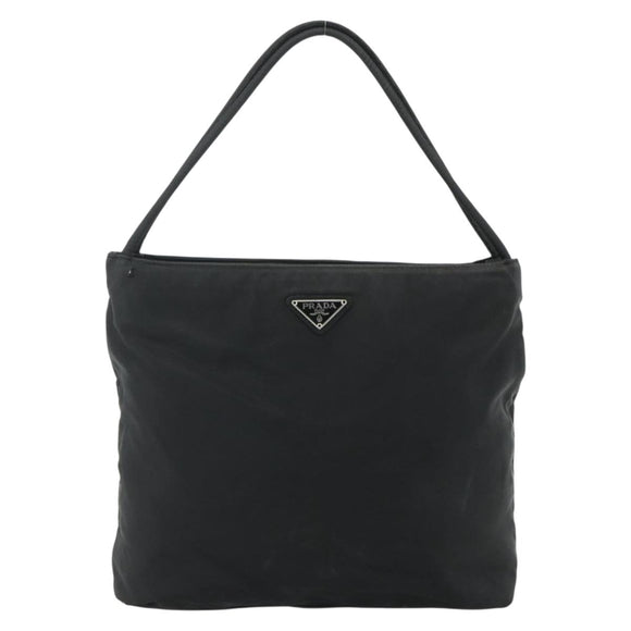 PRADA Handtasche Nylon Schwarz Silber Original 178639