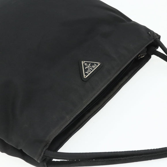 PRADA Handtasche Nylon Schwarz Silber Original 178639