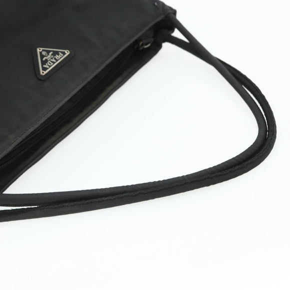 PRADA Handtasche Nylon Schwarz Silber Original 178639
