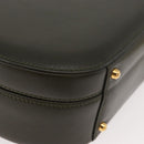 GUCCI Hand Bag Leather 2way Khaki Gold Auth 178640-16