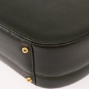 GUCCI Hand Bag Leather 2way Khaki Gold Auth 178640-19