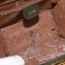 GUCCI Hand Bag Leather 2way Khaki Gold Auth 178640-10