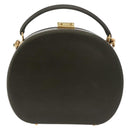 GUCCI Hand Bag Leather 2way Khaki Gold Auth 178640-13
