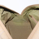 Salvatore Ferragamo Gancini Hand Bag Canvas Beige Gold Auth 178645A-18