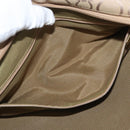 Salvatore Ferragamo Gancini Hand Bag Canvas Beige Gold Auth 178645A-20