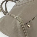 GUCCI Soho Hand Bag Leather Gray Gold 282309 Auth 178647-14