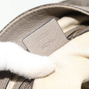 GUCCI Soho Hand Bag Leather Gray Gold 282309 Auth 178647-12