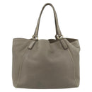 GUCCI Soho Hand Bag Leather Gray Gold 282309 Auth 178647-2