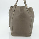 GUCCI Soho Hand Bag Leather Gray Gold 282309 Auth 178647-4