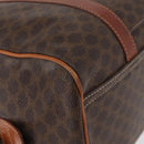 CELINE Macadam Canvas Hand Bag PVC Leather Brown Gold Auth 178652A-15