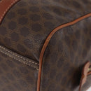 CELINE Macadam Canvas Hand Bag PVC Leather Brown Gold Auth 178652A-16