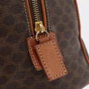 CELINE Macadam Canvas Hand Bag PVC Leather Brown Gold Auth 178652A-17