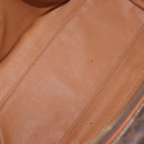 CELINE Macadam Canvas Hand Bag PVC Leather Brown Gold Auth 178652A-10