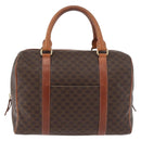 CELINE Macadam Canvas Hand Bag PVC Leather Brown Gold Auth 178652A-13