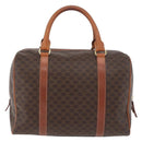 CELINE Macadam Canvas Hand Bag PVC Leather Brown Gold Auth 178652A-2