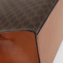 CELINE Macadam Canvas Hand Bag PVC Leather Brown Gold Auth 178653A-14