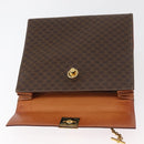 CELINE Macadam Canvas Hand Bag PVC Leather Brown Gold Auth 178653A-9