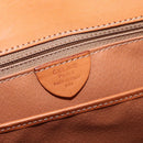CELINE Macadam Canvas Hand Bag PVC Leather Brown Gold Auth 178653A-12