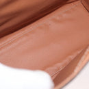 CELINE Macadam Canvas Hand Bag PVC Leather Brown Gold Auth 178653A-10