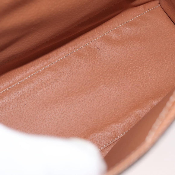 CELINE Macadam Canvas Hand Bag PVC Leather Brown Gold Auth 178653A