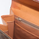 CELINE Macadam Canvas Hand Bag PVC Leather Brown Gold Auth 178653A-22