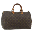 LOUIS VUITTON Monogram Speedy 35 Hand Bag M41524 LV Auth 178680-1