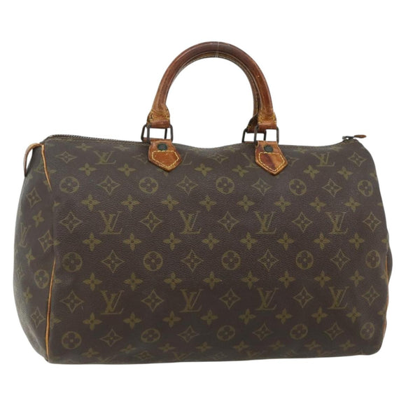 LOUIS VUITTON Monogram Speedy 35 Hand Bag M41524 LV Auth 178680