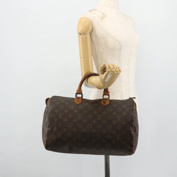 LOUIS VUITTON Monogram Speedy 35 Hand Bag M41524 LV Auth 178680