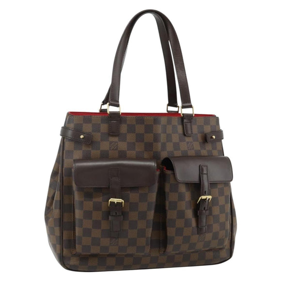 LOUIS VUITTON Damier Ebene Uzes Hand Bag N51128 LV Auth 178683