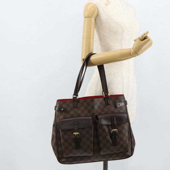 LOUIS VUITTON Damier Ebene Uzes Hand Bag N51128 LV Auth 178683