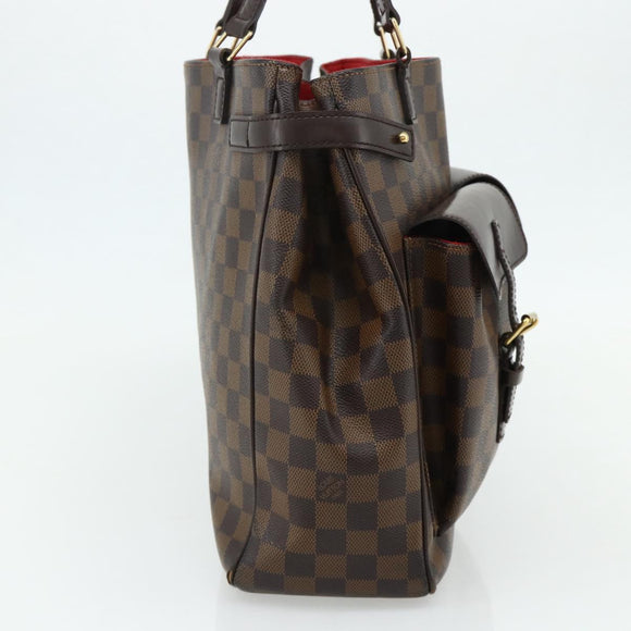 LOUIS VUITTON Damier Ebene Uzes Hand Bag N51128 LV Auth 178683