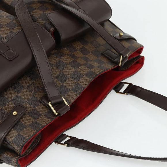LOUIS VUITTON Damier Ebene Uzes Hand Bag N51128 LV Auth 178683