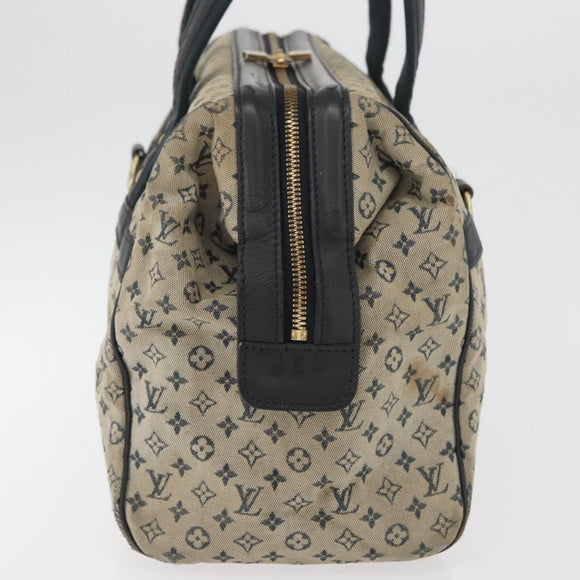 LOUIS VUITTON Monogram Mini Josephine GM Hand Bag Blue M92211 LV Auth 178684