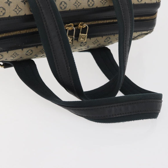 LOUIS VUITTON Monogram Mini Josephine GM Hand Bag Blue M92211 LV Auth 178684
