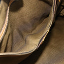 FENDI Zucca Canvas Handtas Zwart Bruin Auth 178688A-21