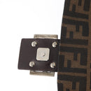 FENDI Zucca Canvas Mamma Baguette Shoulder Bag Brown Black Auth 178690SAM-9