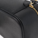 CHANEL COCO Mark Vanity Hand Bag Caviar Skin Black Gold CC Auth 178691-18