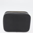 CHANEL COCO Mark Vanity Hand Bag Caviar Skin Black Gold CC Auth 178691-5