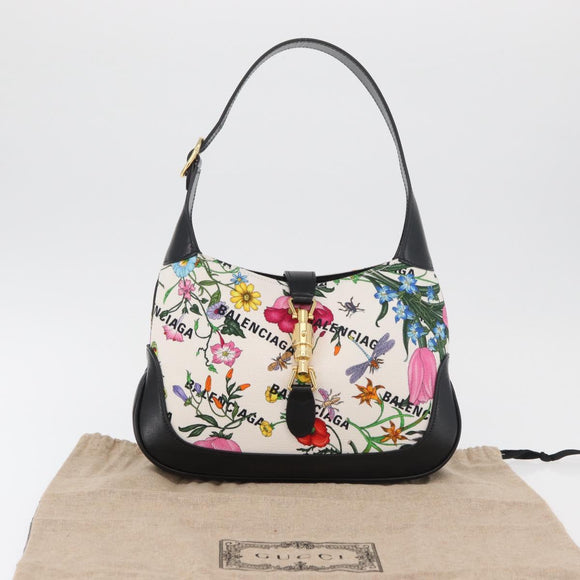 GUCCI New Jackie BALENCIAGA Collaboration Bag Canvas 636706 Auth 178692SAM