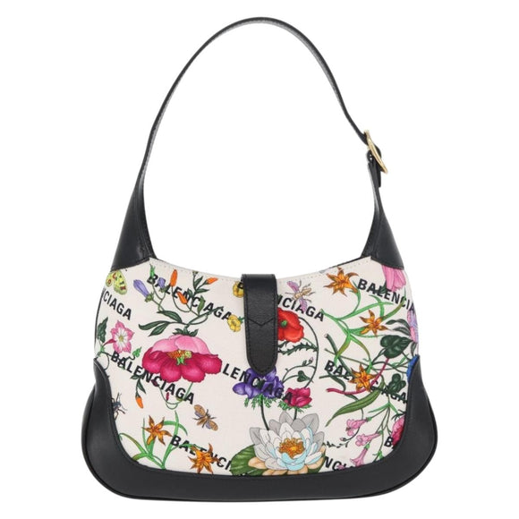 GUCCI New Jackie BALENCIAGA Collaboration Bag Canvas 636706 Auth 178692SAM