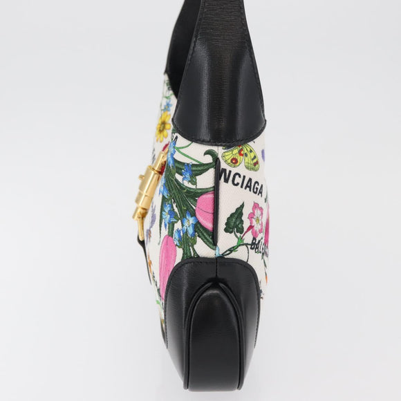 GUCCI New Jackie BALENCIAGA Collaboration Bag Canvas 636706 Auth 178692SAM