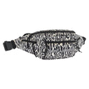 SAINT LAURENT Zebra Pattern Body Bag Nylon Black White Auth 178693A-1