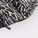 SAINT LAURENT Zebra Pattern Body Bag Nylon Black White Auth 178693A-9