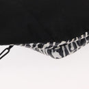 SAINT LAURENT Zebra Pattern Body Bag Nylon Black White Auth 178693A-15
